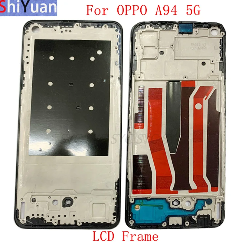 Bývanie stredný rám LCD Braový doska pre OPPO A94 5G Telefón Kovový LCD Rám Výmena dielov