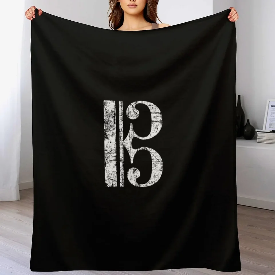 C-CLEF (Vintage White) Hudobníci Violy Cello Hrot Drave Luxus St Soft Soft Pluh Plaid Cosplay Anime Shaggy prikrývky