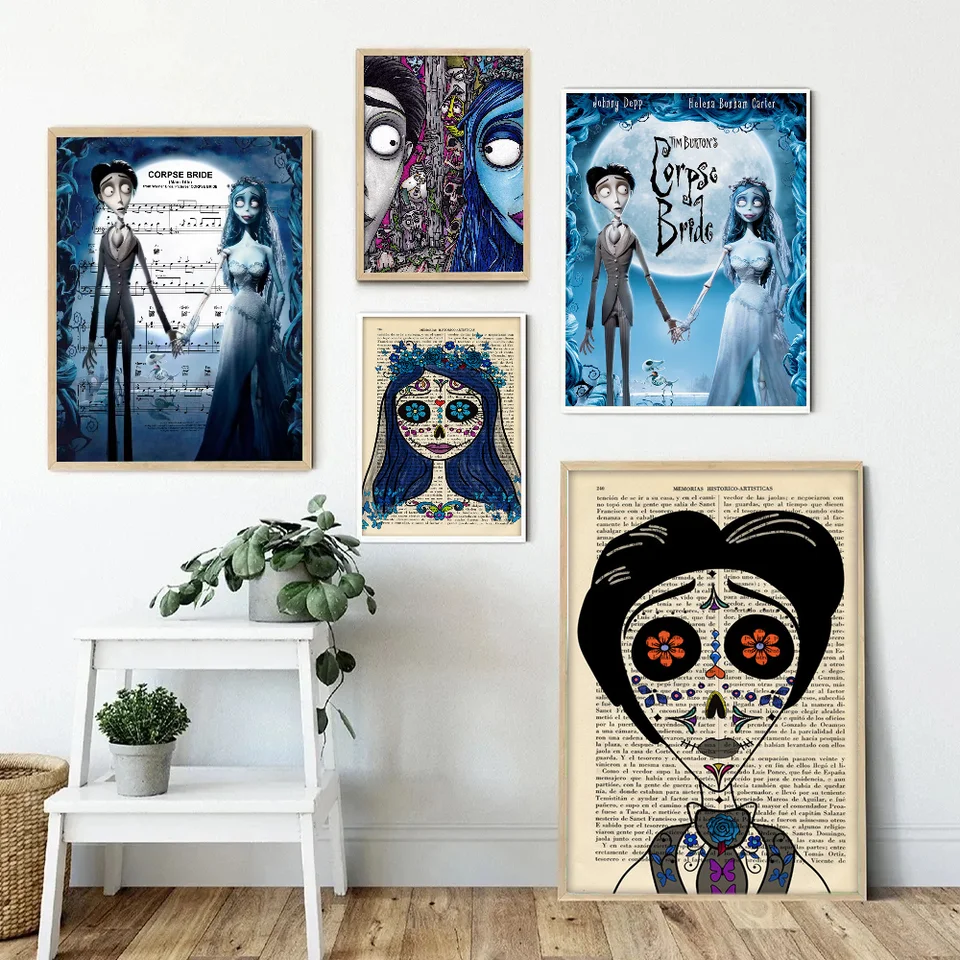 C-corpse nevesta karikatúra DIY lepkavé plagáty Fancy Wall Sticker pre obývaciu izbu barová dekorácia dekorácie