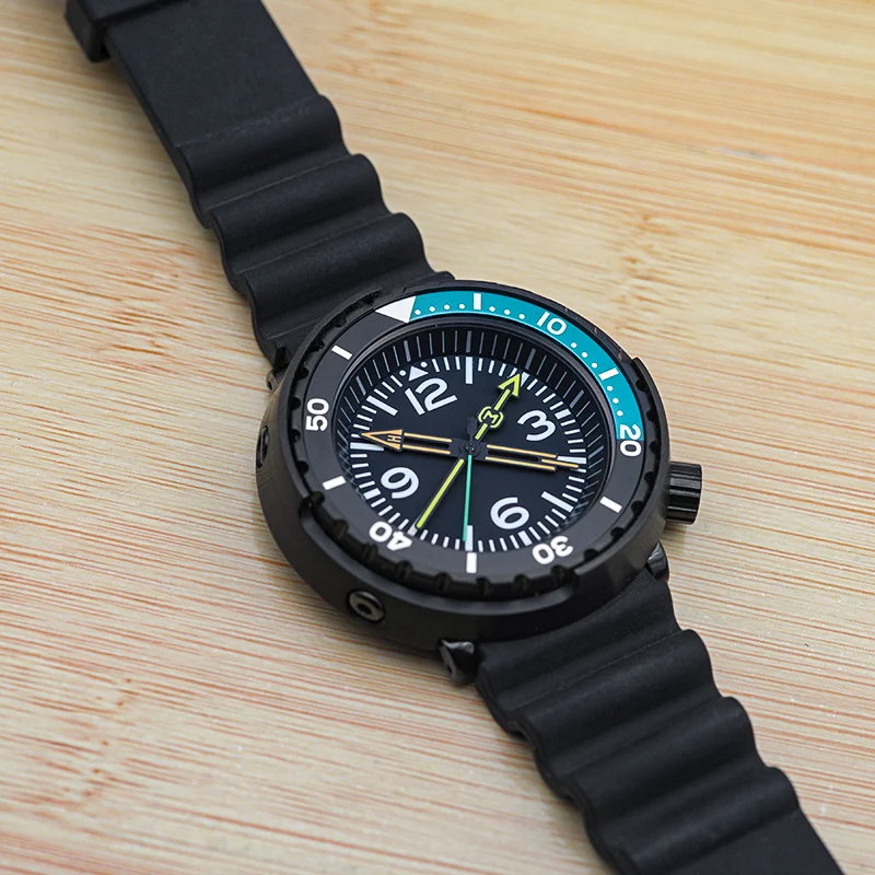 C3 svetelné tuniaky konzervované obaly na hodinky Black Dial Mechanické hodinky 30ATM Vodotesný pohyb NH36 s hlavou Watch Band Watch Head