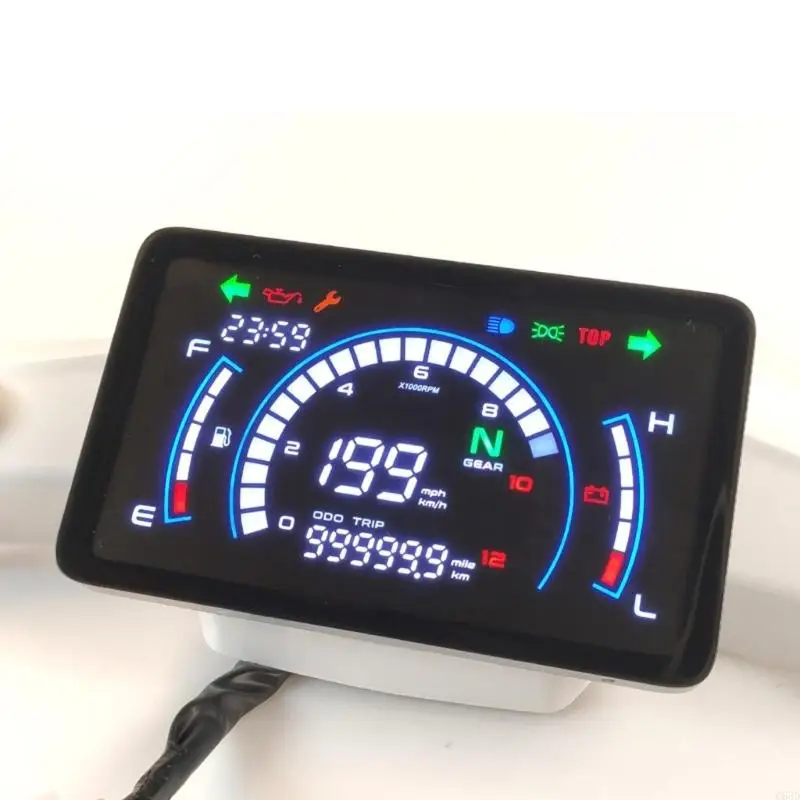 C63D Speed ​​Tachometer Motorcycle Prístrojový prístroj DASHOARD DIGITÁLNE SPEACHOMETER KOMPATIBLE PRE EX5 DREAM/EX5 IPOWED Universal