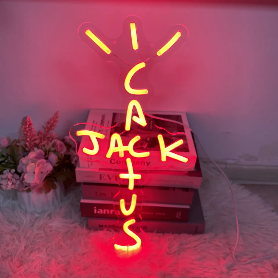 Cactus Jack neón znamenie Man Cave Wall Decor Decor Personalized Game Room Domáca spálňa obchod s obchodom Sigange Sigange