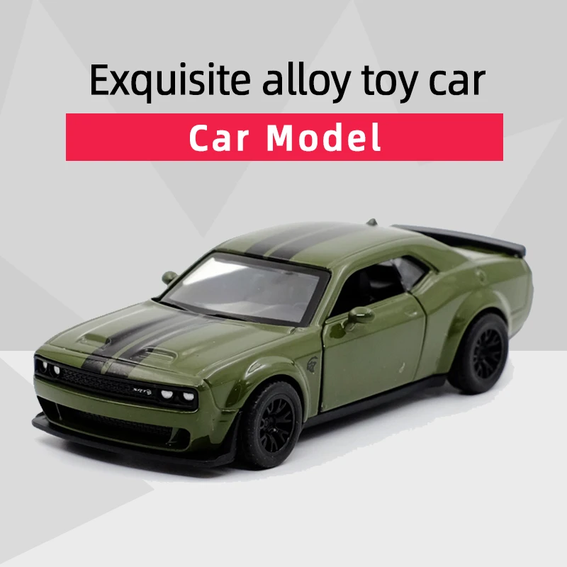 Caipo 2022 Dodge Challenger 1/44 zliatiny Diecast Model Model Hray s Pull Back /For pre deti darčeky /vzdelávacie hračky Zbierka hračiek