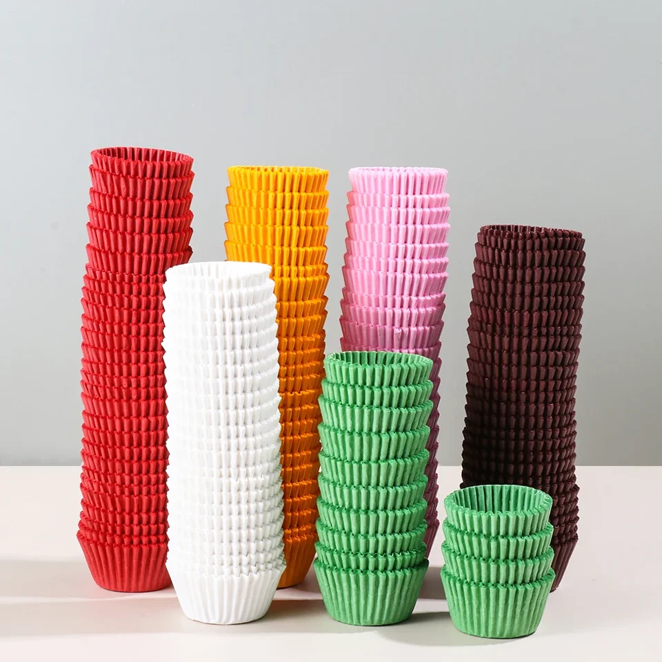 Cake papierové šálky Mini farebné čokoládové papierové vložky muffinové puzdrá koláčový vložka Cup Cup Domov a kuchynské náradie