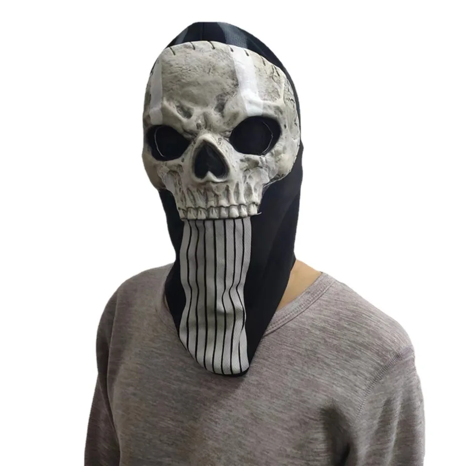 Call of Duty War Zone Mask Call of Duty Game lebka strašidelná maska ​​Ghost Face Mask Čierna handra lebka hlavy