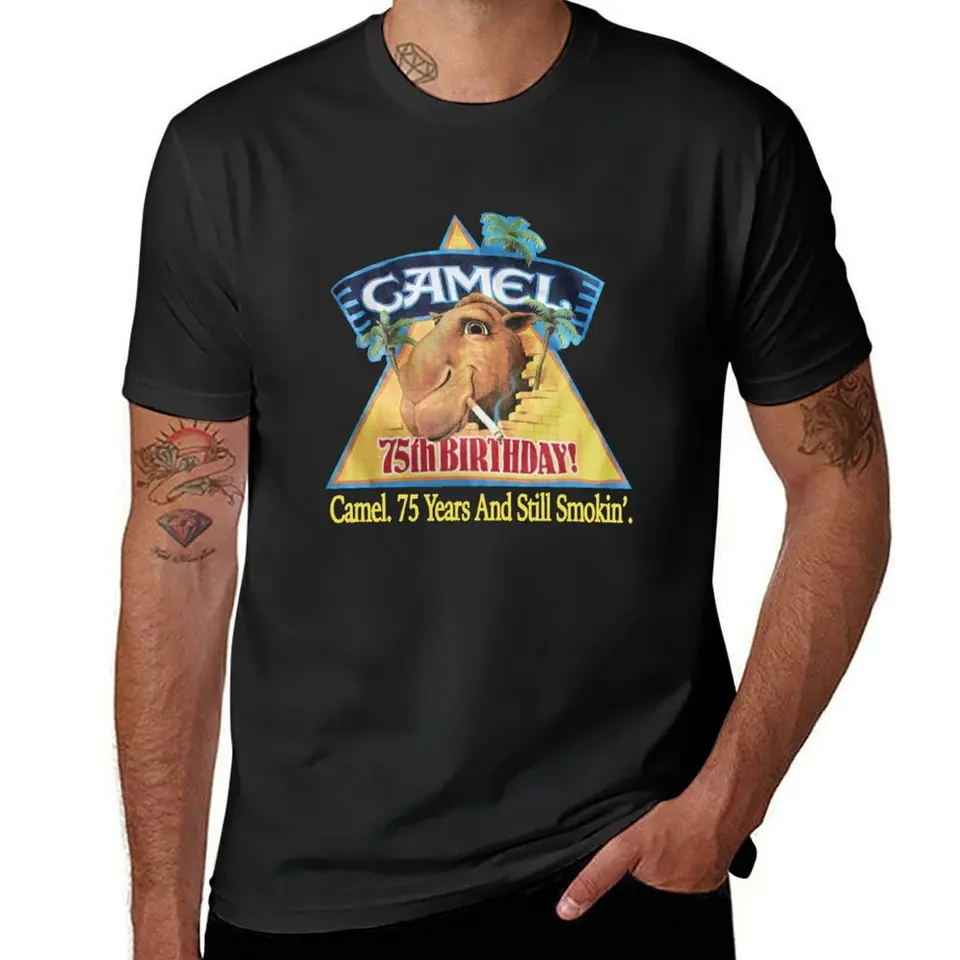 Camel cigarety vrecko šedé mŕtvych storočia Joe Camel Tričko Kawaii oblečenie rýchle sušenie Men.