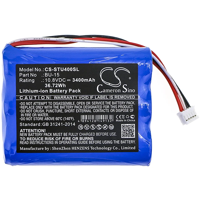 Cameron Sino 3400 mAh batéria pre Sumitomo T-400S T400S BU-15