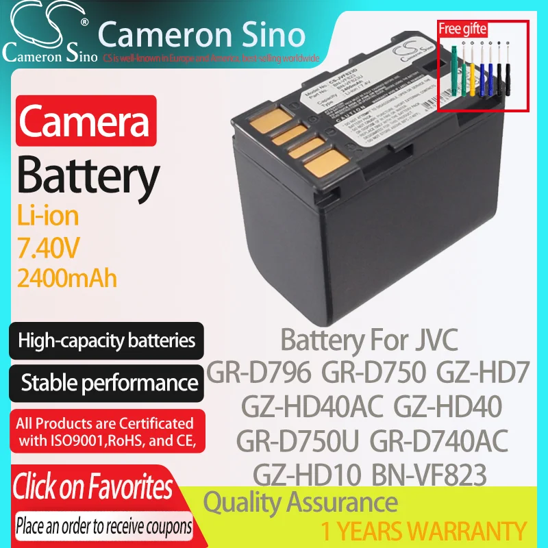 Cameronsino batéria pre JVC GR-D796 GR-D750 GZ-HD40AC GZ-HD40 GZ-HD7 GR-D750U GR-D740AC GZ-HD10 sa hodí