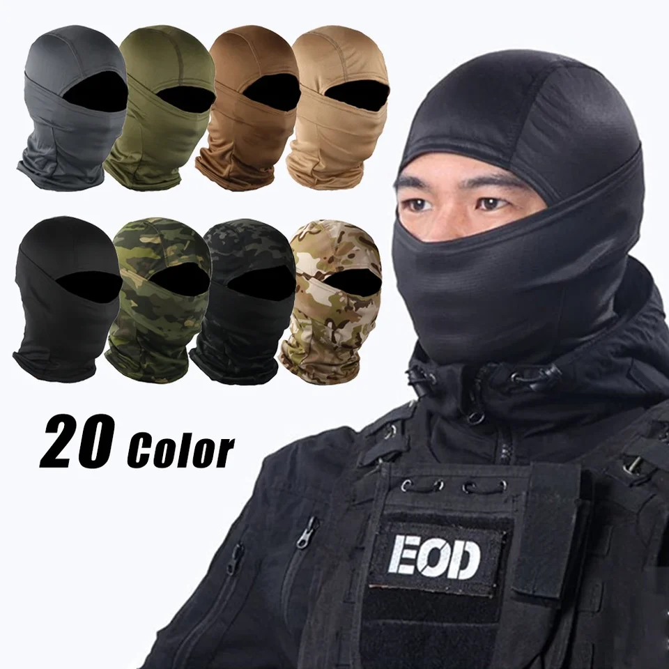 Camouflage Balaclava Full Tave Scarf Ski Cycling Full Tave Mask kryt krk Hlava teplejšia športová čiapka prilba prilba