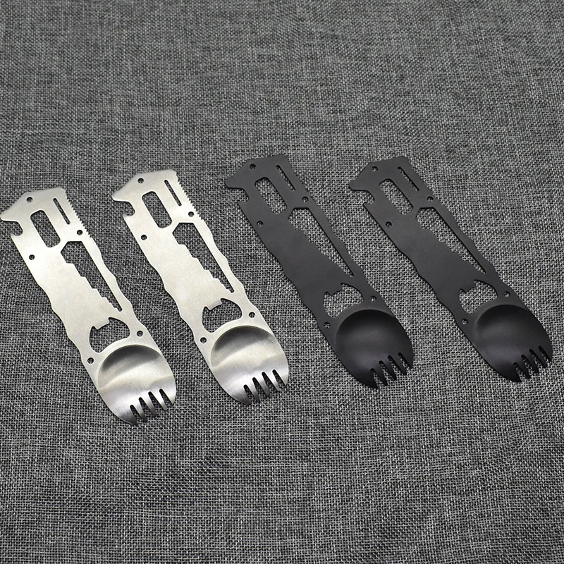 Camp Spoon Fold Spork Cleowware Nož príbory fľaša vonkajšie príbory prenosné prenosné EDC Spoon Fork Nôž na turistiku viac