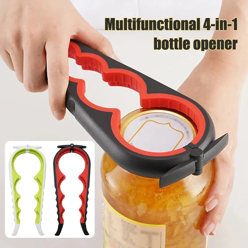 Can Can Opener Multi Funkčné štyri v jednom nápojovom otváraní fľaše Twister Twister Four Poloha Can Opener Anti Slip Cap Twister