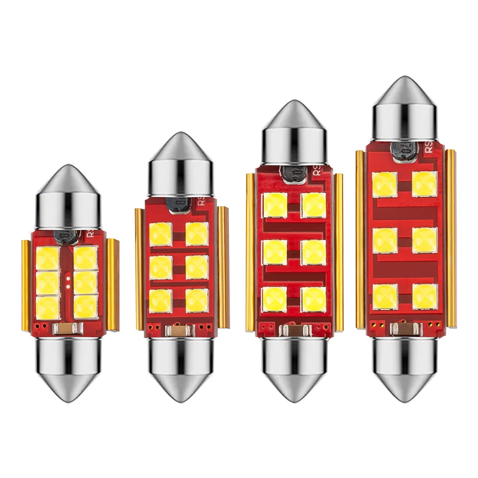 Canbus Chyr Free 31mm 36 mm 39nm 41 mm 3030 SMD C5W C10W SV8.5 Automobily Automobil LED svetlo festoon kupolová lampa bez polarity 12V