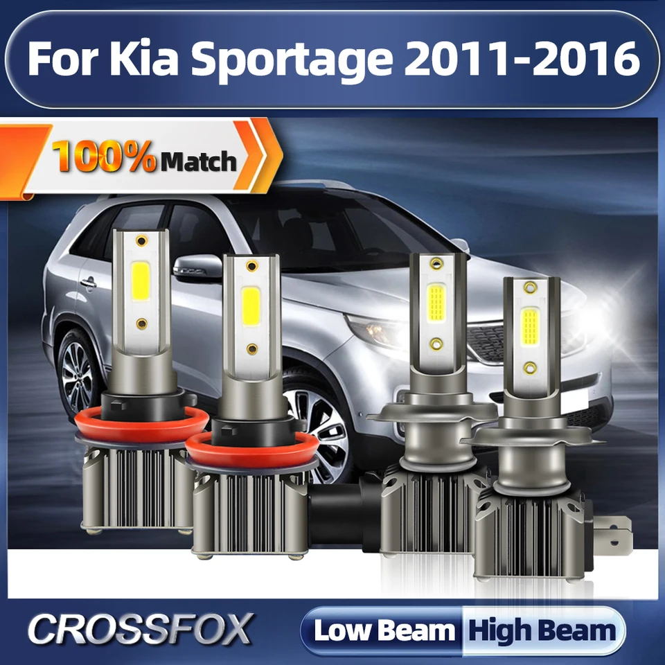 CANBUS LED svetlomet 6000K Biele predné svetlá žiarovky 40000 lm automatické lampy 12V pre KIA Sportage 2011 2012 2013 2014 2015 2015 2016