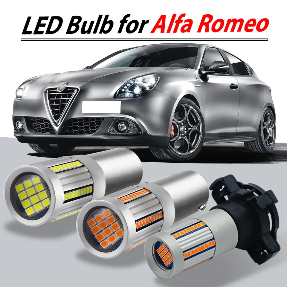 CANBUS LED žiarovka pre Alfa Romeo Giulietta Giulia Amber Turn Signal Light/White Reverse Light PY24W R10W BA15S P21W Chyba zadarmo