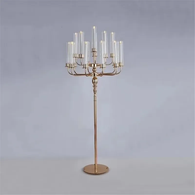CandeLABRAS Svadobný stolík vrchol Luxury Candelabrum Metal Sviečky pre domácu dekoráciu 4 ks /veľa