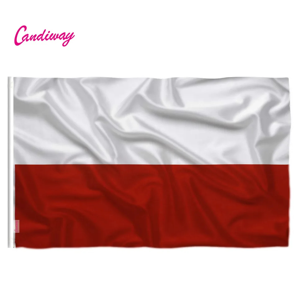 Candiway Poľská vlajková vlajka z Poľskej vlajky Biela červená červená EÚ Vnútorná vonkajšia časť