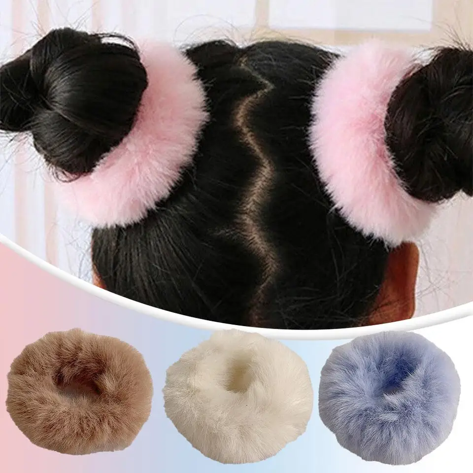 Candy Color Elastic Hair Band Scrunchie Soft Plyš všestranný pás Dievčatá gumové vlasy Elastické gumové vlasy Vlasové pásy Accessori S3Z9