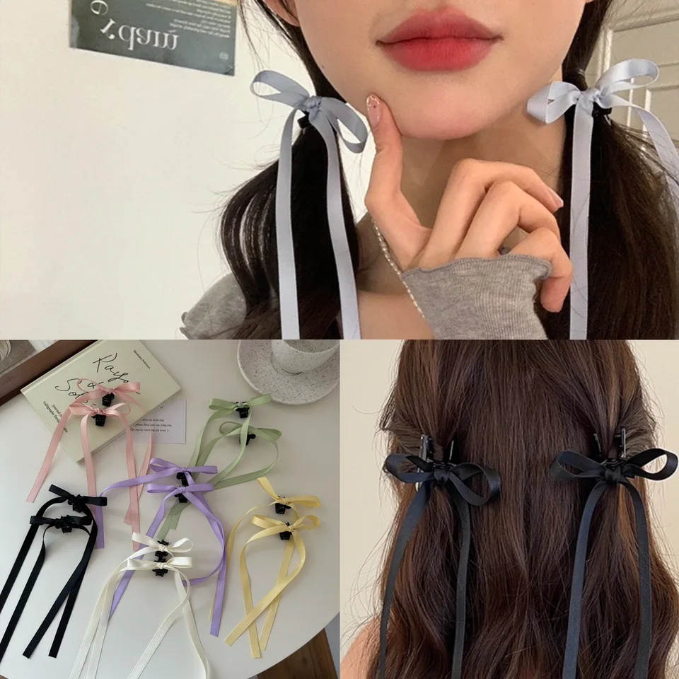 Candy Color Hair Clip Dámsky malý dvojitý cytail luk na lup