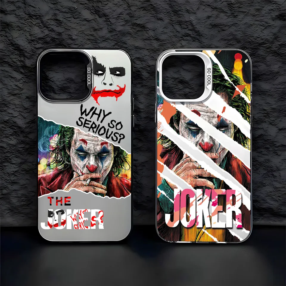 Candy Matte Shock odolný voči zadným krytom strašidelné puzdro pre klaun pre J-Jokers iPhone 16 15 14 13 12 11 Pro Max x xr xsmax 8 7 plus