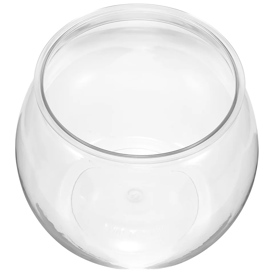 Candy misky so zlatou rybkou misky s vekom malá nádrž pre stolné počítače Plast prenosné prenosné glóbus Living Office misky číry brankár