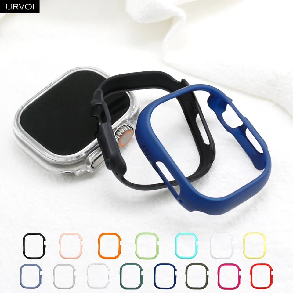 Candy PC puzdro Urvoi pre Apple Watch Ultra 2 Series 9 8 7 654 Ochrana krytu pre IWATCH BUMPER ULTRA THIN FRame ACTISENTS 49 mm