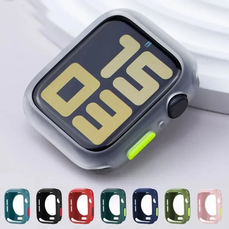 Candy Soft Silikone Puzdro pre Apple Watch 45 44 mm 40 mm 41 mm 42 mm 38 mm ochranný kryt pre IWatch Series 9 8 7 6 SE 5 4 3 nárazník