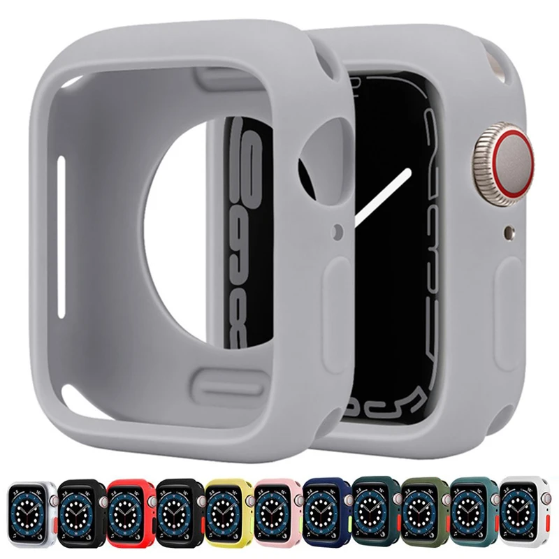 Candy Soft Silikone Puzdro pre Apple Watch Ultra 9 8 7 6 SE 5 Ochranné puzdro pre sériu Iwatch 49 mm 45 mm 41 mm 44 mm 40 mm 42 mm 38 mm