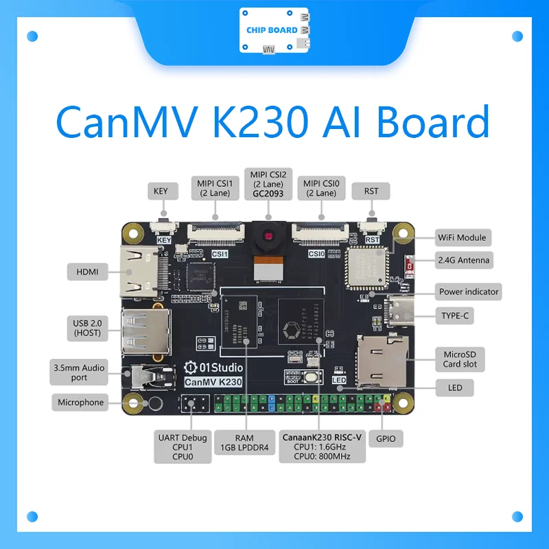 CANMV K230 AI Development Board Demo Embedded K210 Camera Camera Modul Kendryte Visual Intelligence