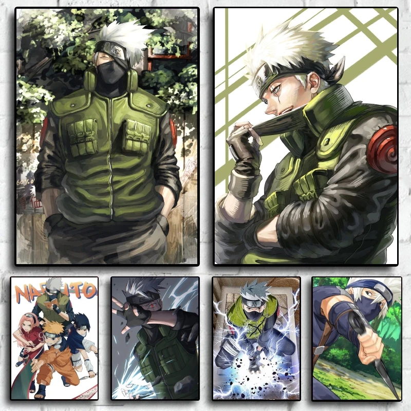 Canvas Artwork Painting Naruto Hatake Kakashi Wall Stickers