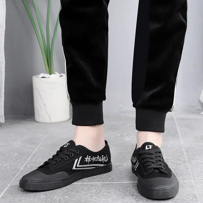 Canvas bojové umenia topánky kung fu unisex Low top veľké tenisky pre bojové umenia Parkour zdvíhanie každý deň neformálne oblečenie Cotten