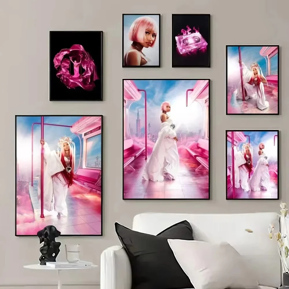 Canvas Painting Rapper N-Nicki Minaj Pink Friday 2 plagáty výtlačky nástenné obrázky obývacia izba Domáca dekorácia