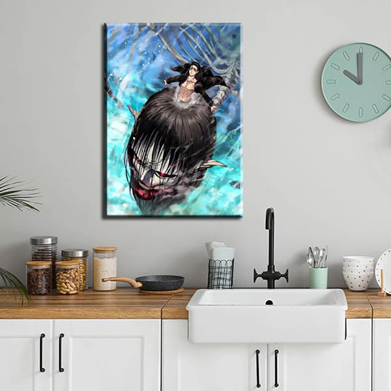 Canvas Wall Arts Plagát maľba Picture Tlač útoku na odkvapkávanie 2 tapety Domáca dekorácia obývacia izba Artwork Spálňa nástenná maľba