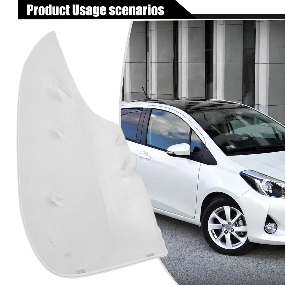 Cap Shell Bočné zrkadlo pokrytie bielych Abs plastové príslušenstvo pre autá pre Toyota pre Yaris 12-19 náhrada vysoká kvalita