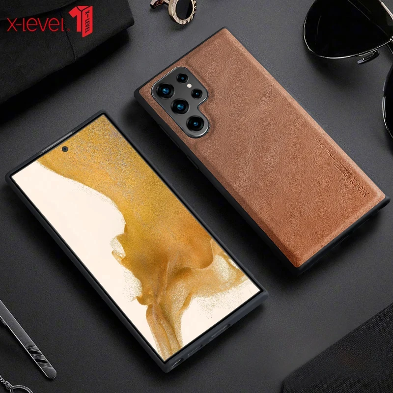 CAPA pre Samsung Galaxy S22 S23 S24 Ultra Case Luxury Vintage Soft Pu Leather Back Cover pre S24 plus S22 케이스 X na úrovni x