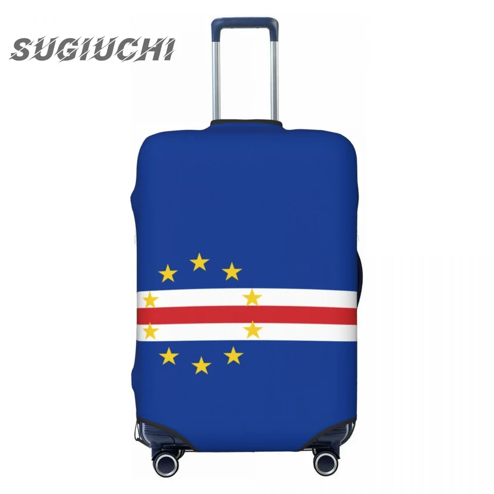 Cape Verde Country Flag na batožinový kryt kufrový kufr Cestovné doplnky Vytlačené elastické prachové kryt