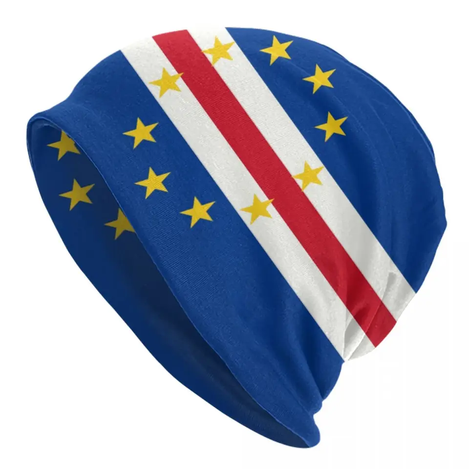 Cape Verde vlajka lebky čiapky čiapky Men ženy unisex cool zima teplý pletací klobúk dospelé klobúky kapoty
