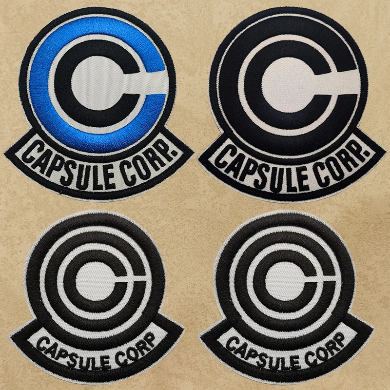 Capsule Corp Patches Vysoko kvalitné vyšívané záplaty taktické odznaky a slučkovú náramok typu na batohový batoh