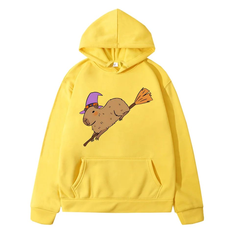 Capybara mikiny dievčatá fleece karikatúra karikatúry s dlhým rukávom mikiny kawaii/roztomilé chlapci módne fleece okrúhle krk originalita Streetwear