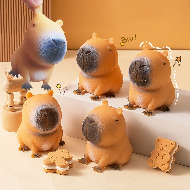 Capybara relax stlačte hračku TPR novina karikatúra zvierat anti stres reliéf vtipný kreatívny fidget dekompresný štipka hračky pre dieťa