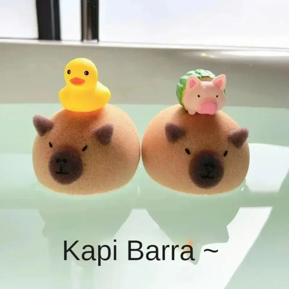 Capybra Bath Spionge Ball Cartoon Animal Bid Shower Brushes Bubble Špongie Kúpeľňa Kúpeľne pre deti a dospelých