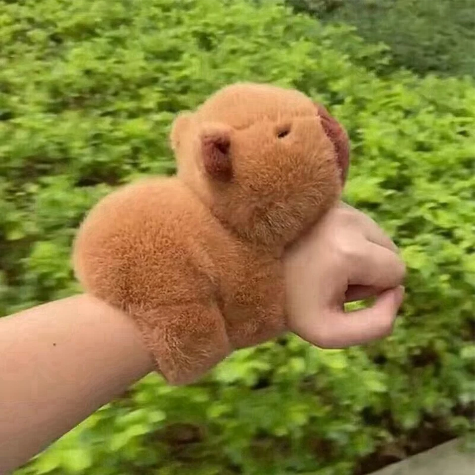 Capybra Clap Clap Circle Toys Fun Pop Circles zvierací facka náramky plnené zvierat Caphybara Huggers Slap náramky pre chlapcov a dievčatá