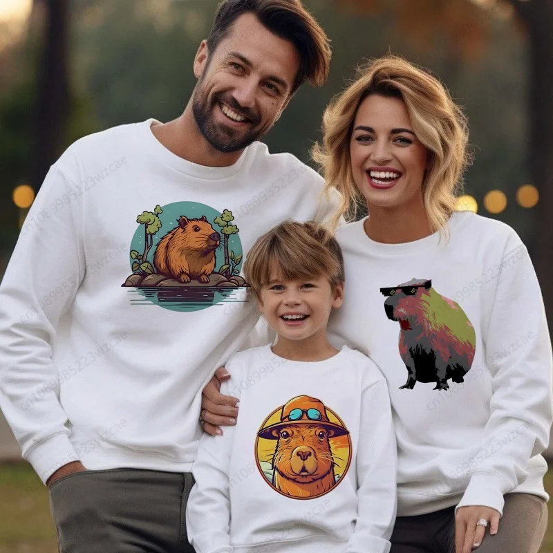 Capybra karikatúra Kawaii deti kapucňa roztomilý neboj sa obávajte capy capy Capy Capy Tlačené mikiny mikiny detské kreslené mikiny