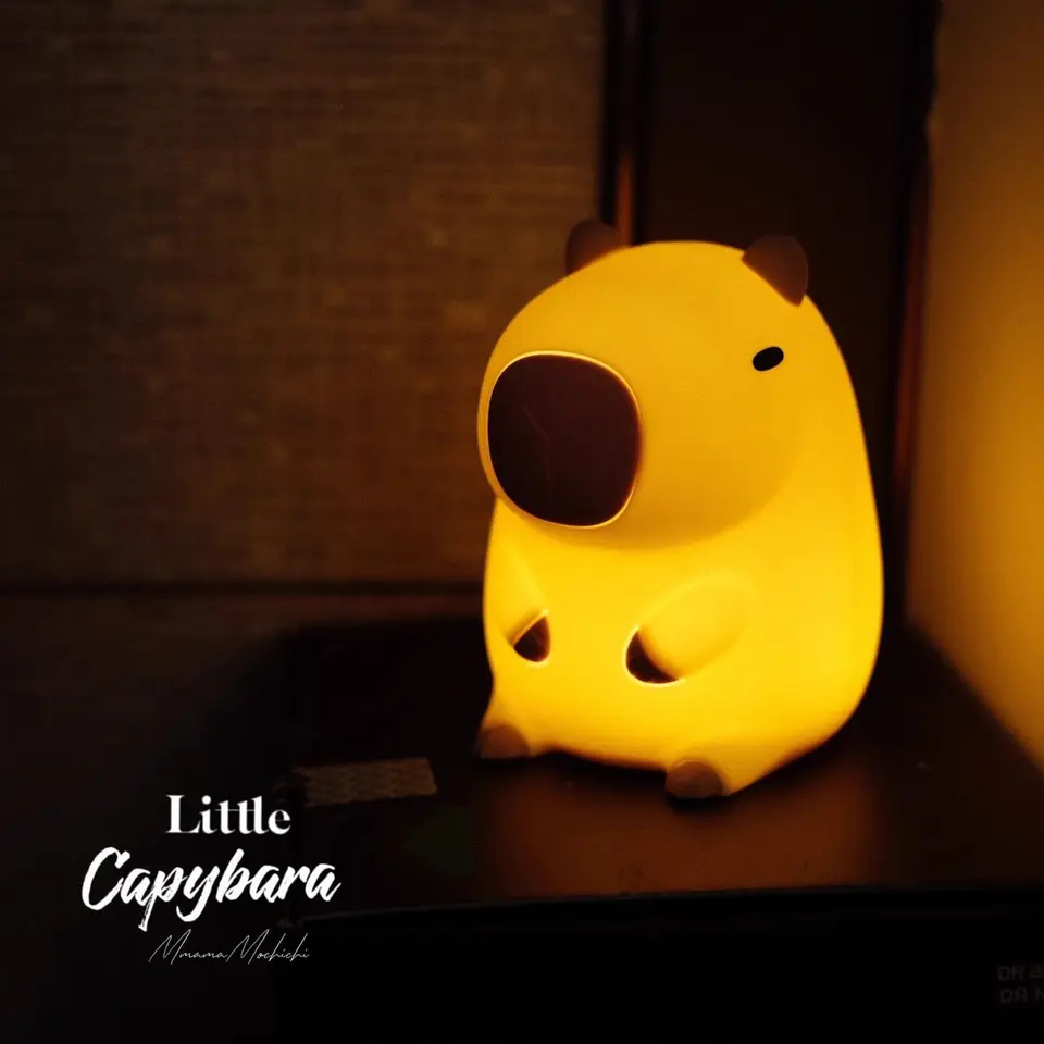 Capybra Silikónová nočná lampa Spálňa Ozdoby Atmosféra svetlá Nabíjateľné stolové modely ozdoby