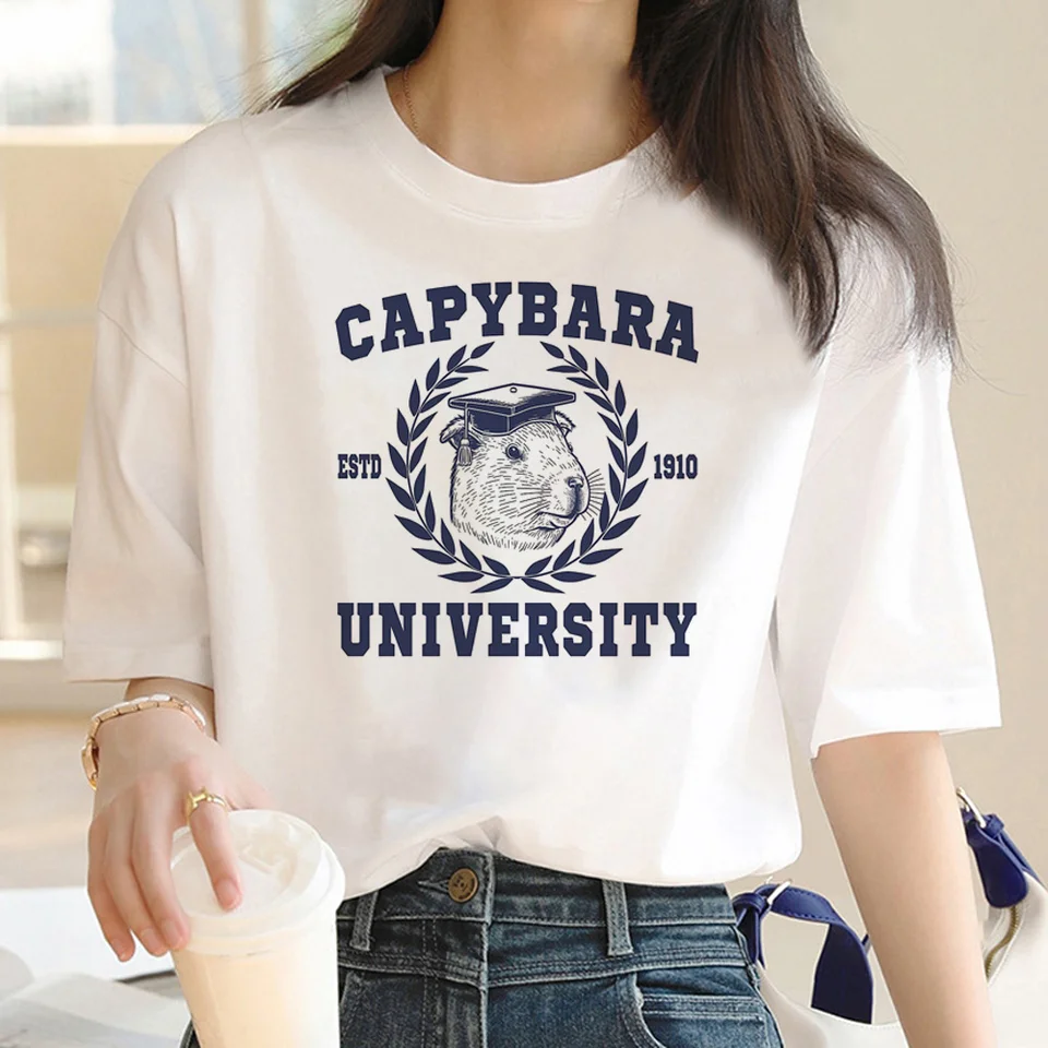 Capybra Tee Dámske grafické anime tričko Girl Girl Streetwear oblečenie