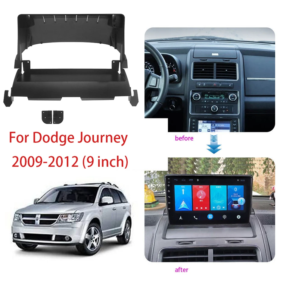 CAR 2DIN AUDIO Face Plate Fascia Rám pre Dodge Journey 2009-2012
