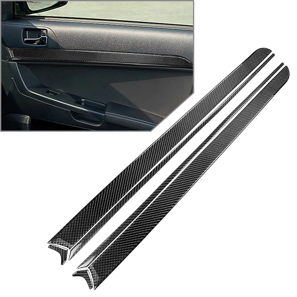 CAR 6PCS Car Carbon Fiber Interiérový dekoratívny panel obklad pre Mitsubishi Lancer 2008 2009 2010 2010 2012 2013 2014 2014 2015