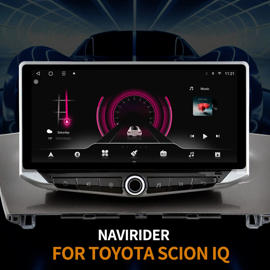 Car Android 14 QLED 2K Screen Autoradio Stereo pre Toyota Scion IQ 2008-2016 Radio CarPlay Multimedia GPS Holder Držiak na telefón