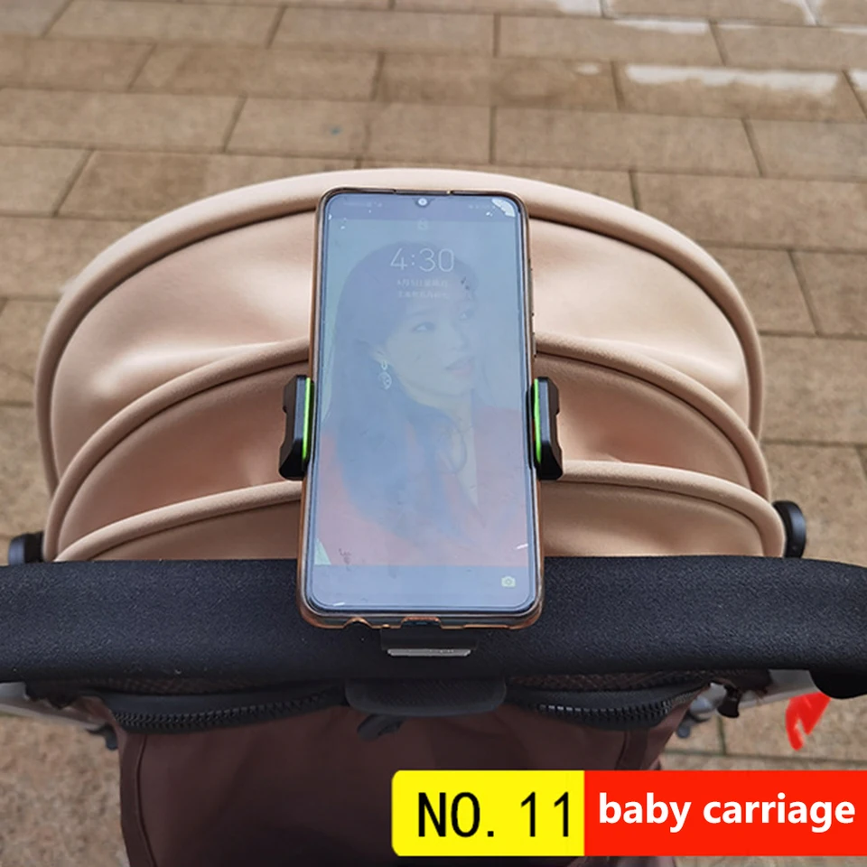 Car Baby Stroller Mobile Phone Holder Clip Mount Multifunction GPS Support Stand