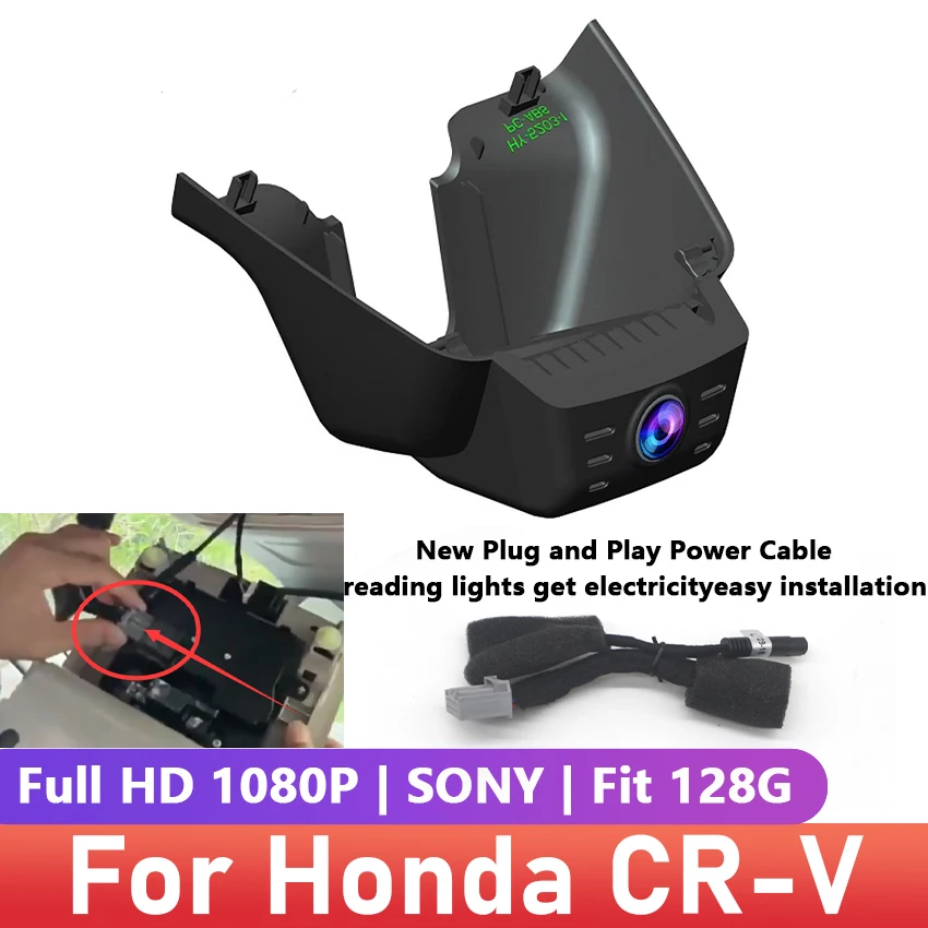 CAR DVR WiFi Plug and Play Dash Cam Video Recorder Original for Honda CR-V CRV RS 2023 2024 Dashcam, Auto