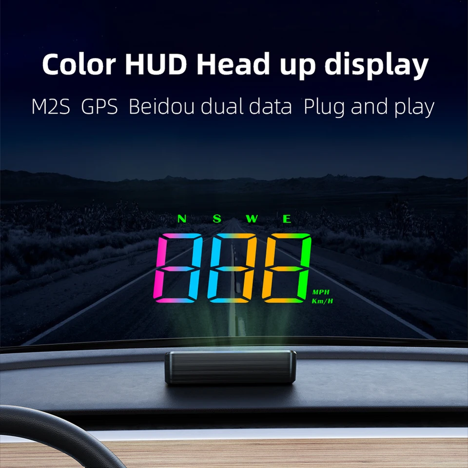 Car HUD Head Up Display Plug & Play GPS rýchlomer Univerzálny rýchlomer čelného skla HUD projektor Automatické elektronické príslušenstvo